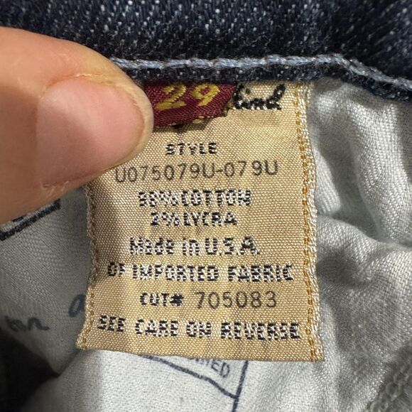 7 For All Mankind Jeans Womens 29 Blue Bootcut Stretch Denim Medium Made USA - Picture 8 of 11